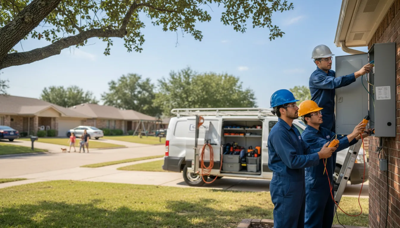 Certified electrician providing emergency electrical services in Dike, TX